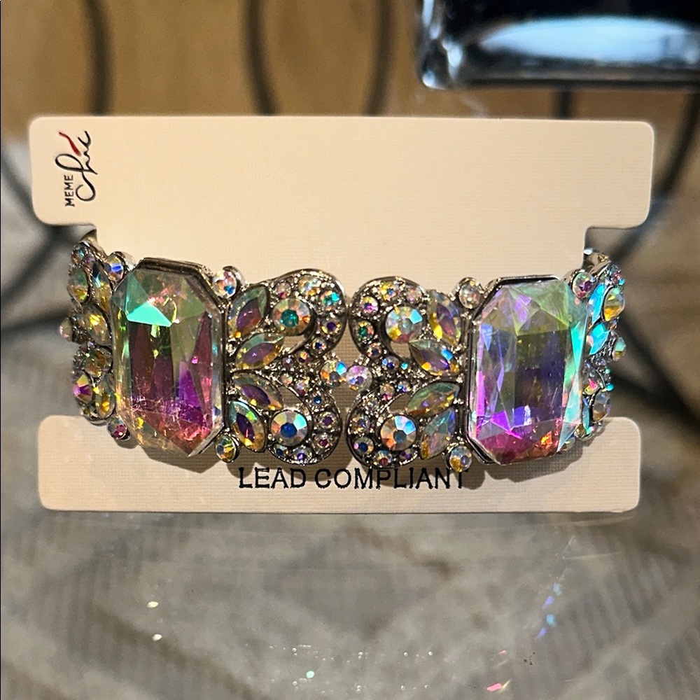 Multicolor AB Crystal Stretch Bracelet